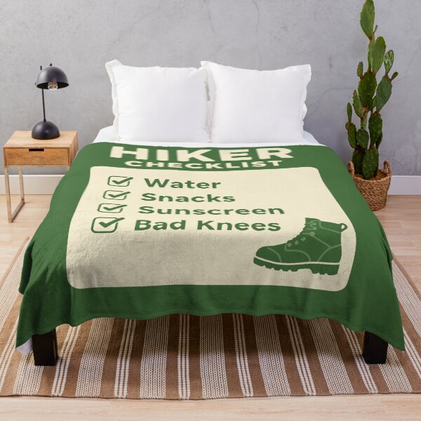 Item preview, Hiker Checklist — Funny Outdoor Checklist - Bad knees designed and sold by pixelated_echoes.