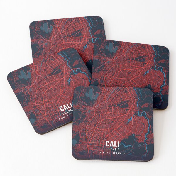 Item preview, Cali Red & Blue Minimalist Map designed and sold by HomeLivingCo.
