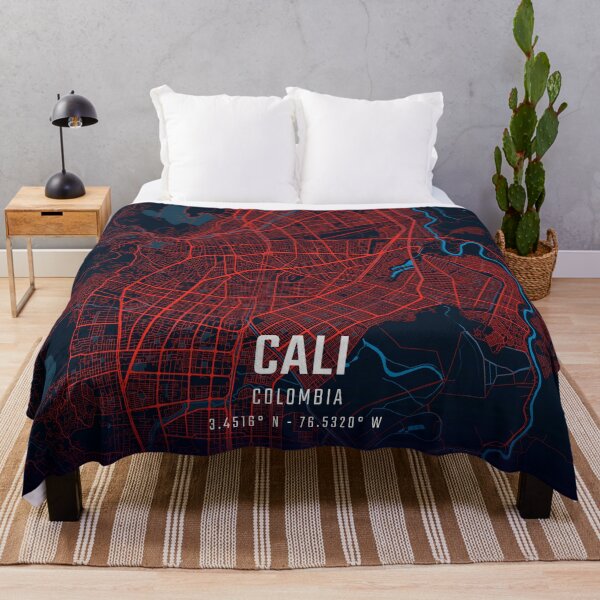 Item preview, Cali Red & Blue Minimalist Map designed and sold by HomeLivingCo.