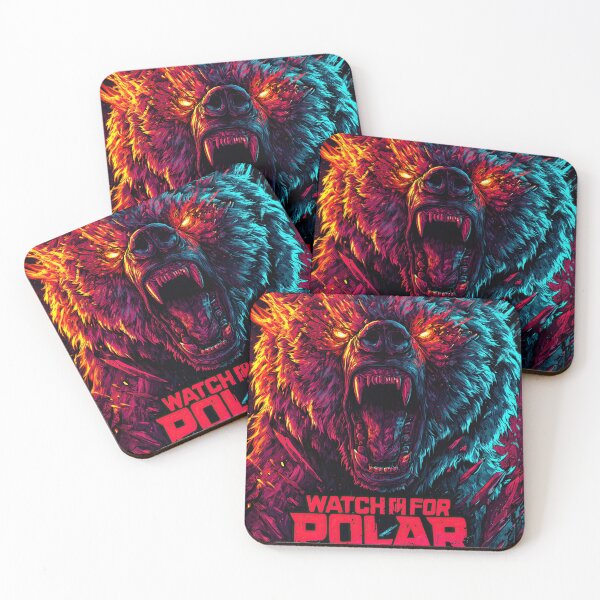 Item preview, Angry polar bear design, frosty fury in fiery style designed and sold by Piotrek0001.