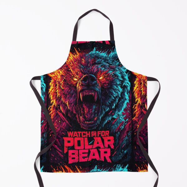 Item preview, Angry polar bear design, frosty fury in fiery style designed and sold by Piotrek0001.