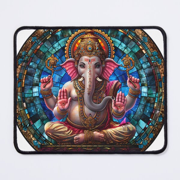 Item preview, Lord Ganesha Stained Glass Spiritual Art - V1 designed and sold by Print88.