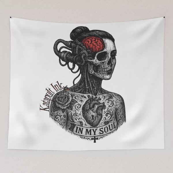 Item preview, “Mechanical Brainrot” – Tattoo Steampunk Trash Polka Graphic Tee | Dark Surrealist Streetwear Katapult Ink designed and sold by Katapultink.