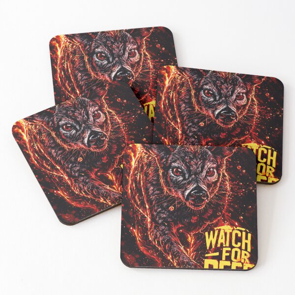 Item preview, Majestic deer in flames, neon fantasy wildlife art design 2 designed and sold by Piotrek0001.