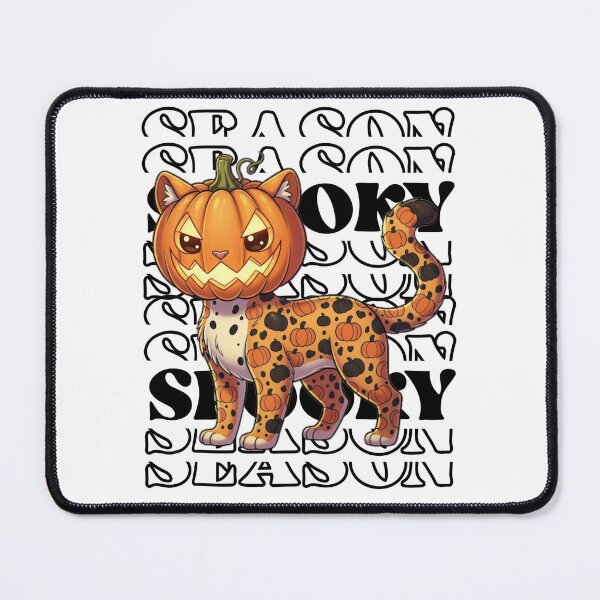 Item preview, Copy of Spooky Season Cheetah Pumpkin Head Halloween on white designed and sold by BunnyFogCo.