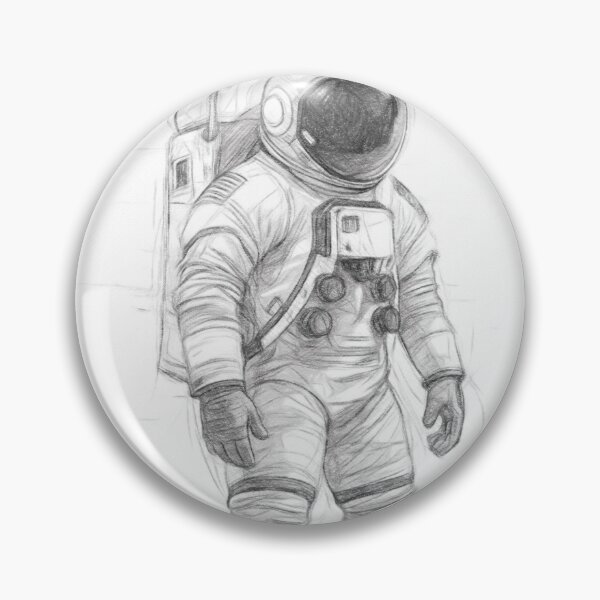 Item preview, Spaceman Sketch designed and sold by Leon Woods Pencil Art.