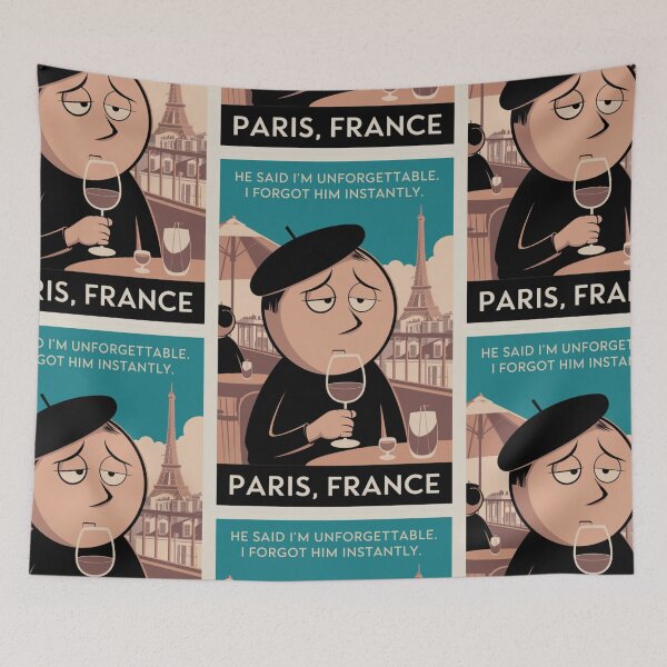 Item preview, Paris, France Travel Poster | Cafe and Eiffel Tower  designed and sold by LeQuirks.