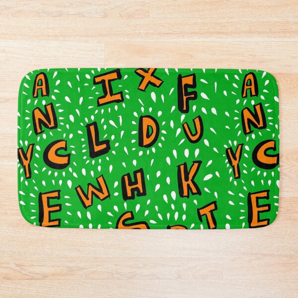 Item preview, Playful Hand Drawn Alphabet Letters | Bold Alphabet design on green Background designed and sold by Swati's Digital Den.