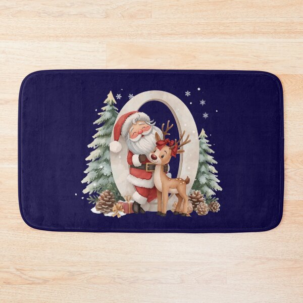 Item preview, Santa & Reindeer Monogram Letter O – Cute Personalized Christmas Holiday Alphabet Gift designed and sold by AmenAlways.