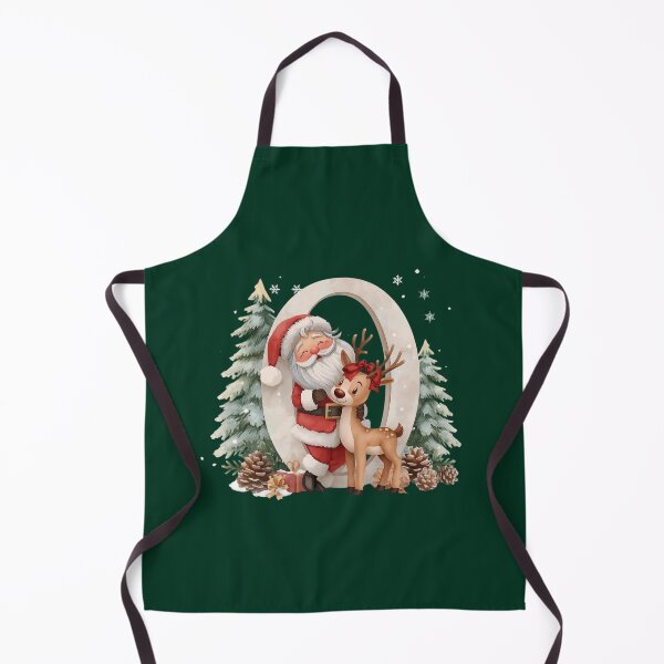 Item preview, Santa & Reindeer Monogram Letter O – Cute Personalized Christmas Holiday Alphabet Gift designed and sold by AmenAlways.