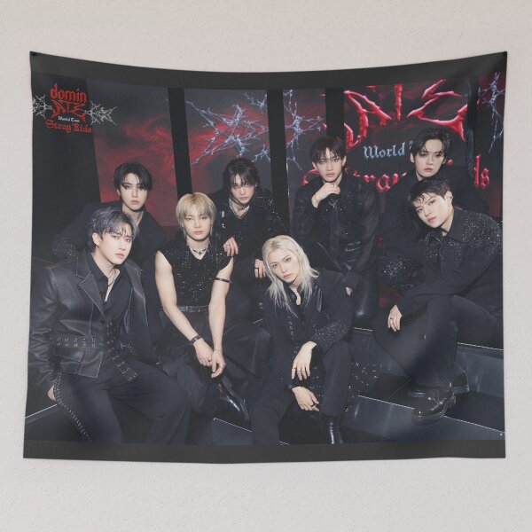 Item preview, Stray Kids world tour merch t-shirt black and white t-shirt 5 Star comeback poster kpop boy group bang chan lee know changbin hyunjin han felix seungmin jeongin designed and sold by Kpop-Noona.