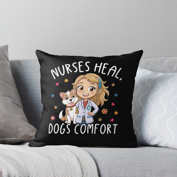 Item preview, Nurses Heal Dogs Comfort – Heartwarming Nurse Dog Mom designed and sold by MuniraWearify.