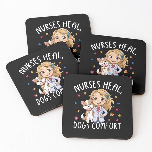 Item preview, Nurses Heal Dogs Comfort – Heartwarming Nurse Dog Mom designed and sold by MuniraWearify.