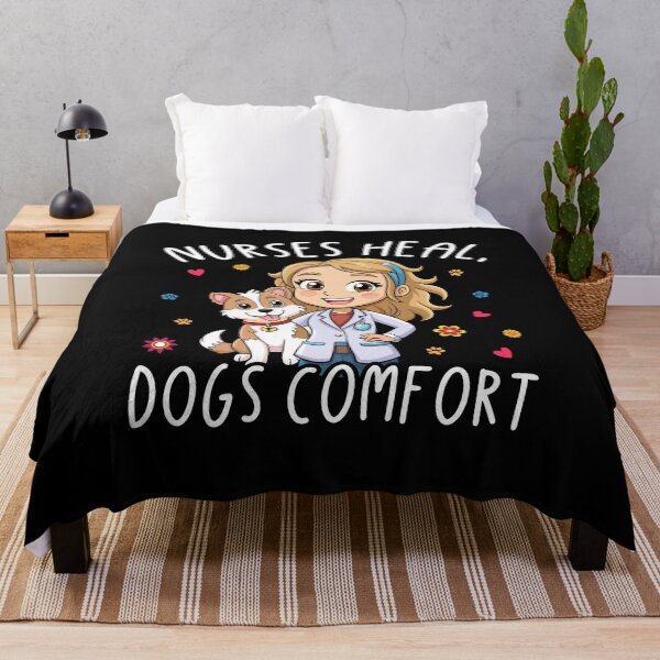 Item preview, Nurses Heal Dogs Comfort – Heartwarming Nurse Dog Mom designed and sold by MuniraWearify.
