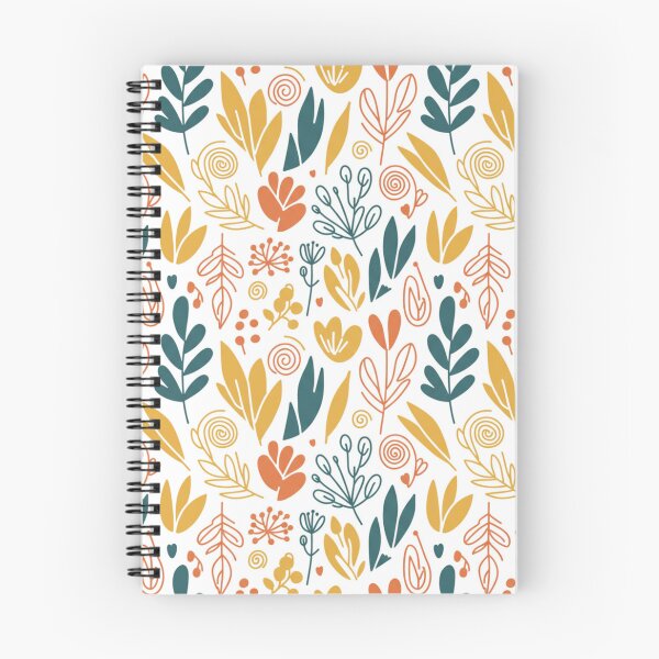 Item preview, Seamless Pattern - Stylized Nature Motifs in Yellow, Orange and Teal designed and sold by HolmeProud.