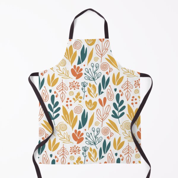 Item preview, Seamless Pattern - Stylized Nature Motifs in Yellow, Orange and Teal designed and sold by HolmeProud.