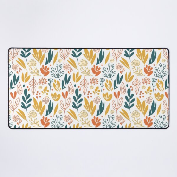 Item preview, Seamless Pattern - Stylized Nature Motifs in Yellow, Orange and Teal designed and sold by HolmeProud.