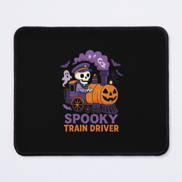 Item preview, Spooky Train Driver Halloween Skeleton – Cute Ghost Locomotive Design for Kids designed and sold by EuropeanPrints.