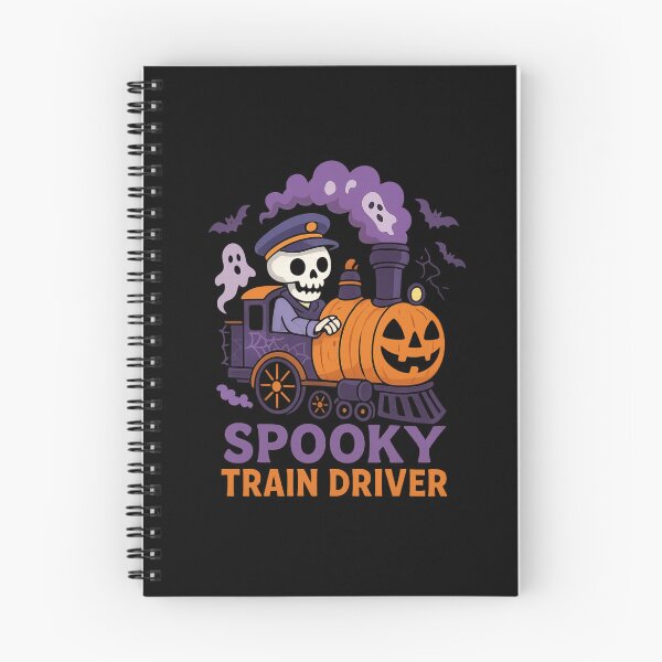 Item preview, Spooky Train Driver Halloween Skeleton – Cute Ghost Locomotive Design for Kids designed and sold by EuropeanPrints.