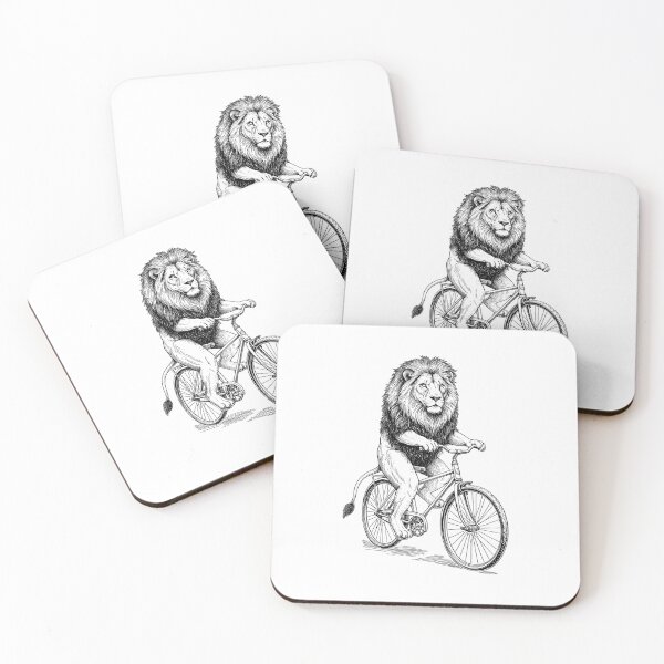 Item preview, Cycling Bicycle Lion Cat Vintage Cyclist Funny Biker Animal designed and sold by GrandeDuc.
