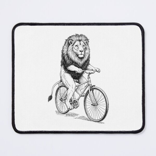 Item preview, Cycling Bicycle Lion Cat Vintage Cyclist Funny Biker Animal designed and sold by GrandeDuc.
