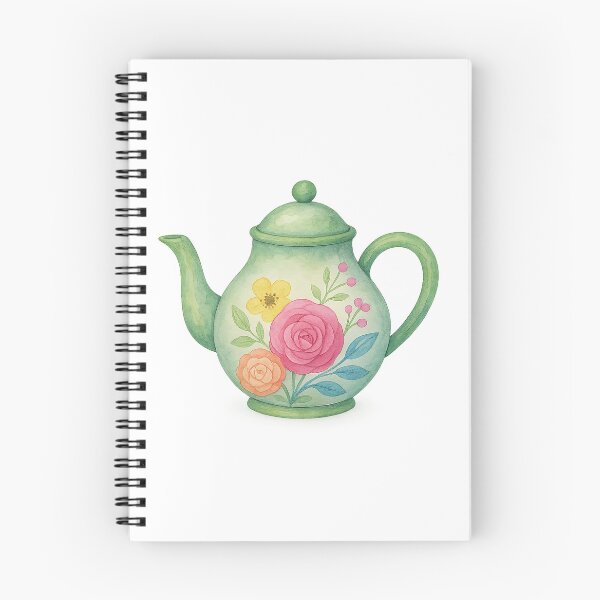Item preview, Floral Green Teapot Watercolor designed and sold by Pacika.