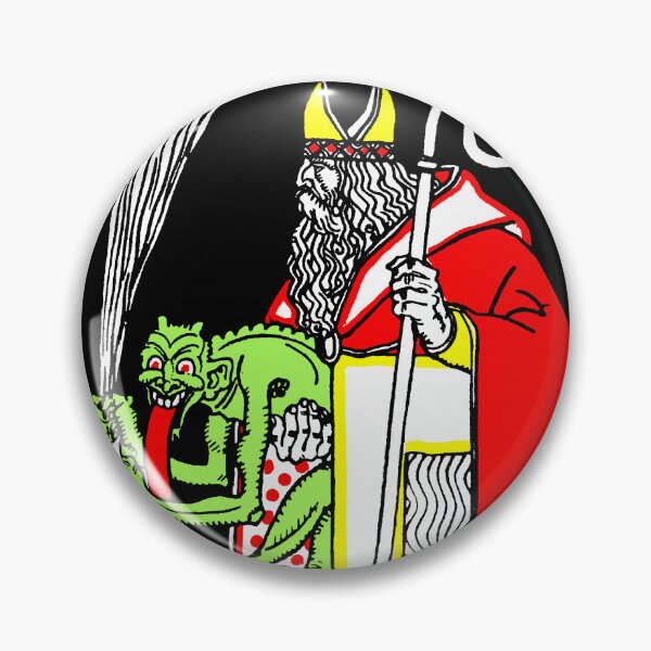 Item preview, 1911 Jugendstil Wiener Werkstatte Saint Nicholas and Krampus Christmas designed and sold by Pixelchicken.