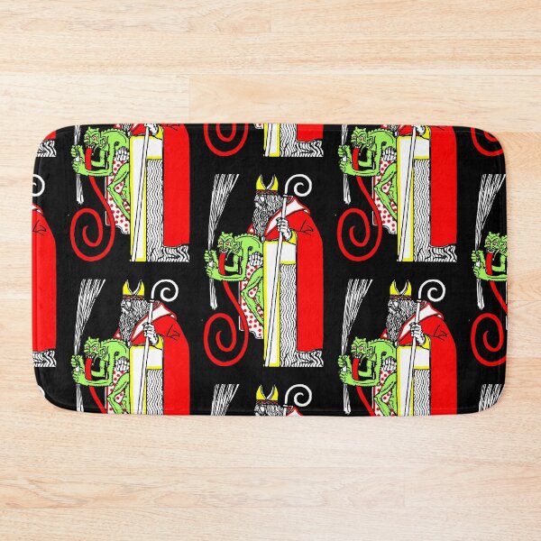 Item preview, 1911 Jugendstil Wiener Werkstatte Saint Nicholas and Krampus Christmas designed and sold by Pixelchicken.