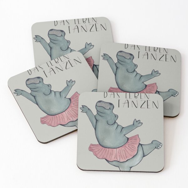 Item preview, Man Muss Das Leben Tanzen Dancing Hippo designed and sold by Thiserkesop.