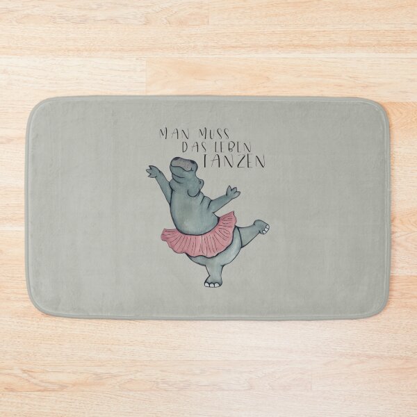 Item preview, Man Muss Das Leben Tanzen Dancing Hippo designed and sold by Thiserkesop.