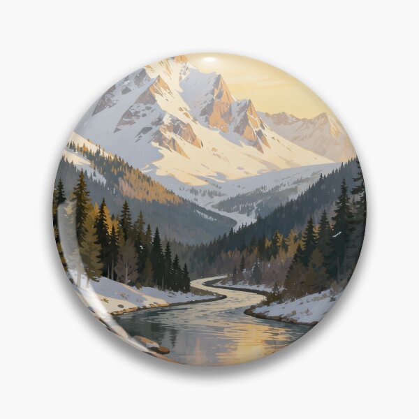 Item preview, Breathtaking Mountain Landscape | Scenic Nature Illustration designed and sold by digitallyyour.