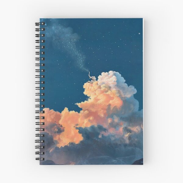 Artikelvorschau, Verträumter Elefant in den Wolken - Fantasy Sternenhimmel Kunst entworfen und verkauft von Neibi.