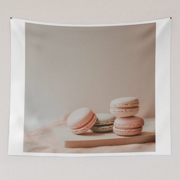 Item preview, Pastel French Macarons on Wooden Board designed and sold by HakunamatataTin.
