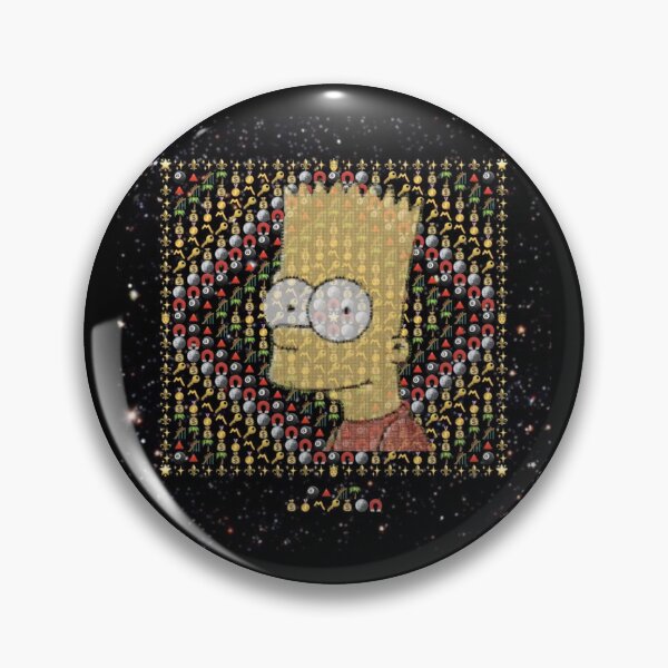 Item preview, Emblema de emoji de Bart Simpson con retrato superpuesto: un homenaje único al arte emoji | Colección de emblemas de emoji designed and sold by Emoji Emblems.