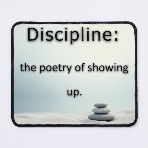 Item preview, Discipline: the poetry of showing up. designed and sold by vagar.