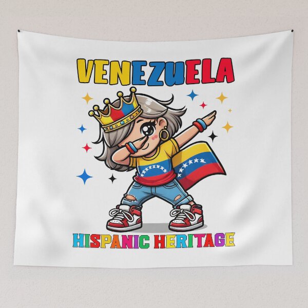 Item preview, Venezuela Dabbing Girl Hispanic Heritage Celebration for Kid designed and sold by NUMAcreations.