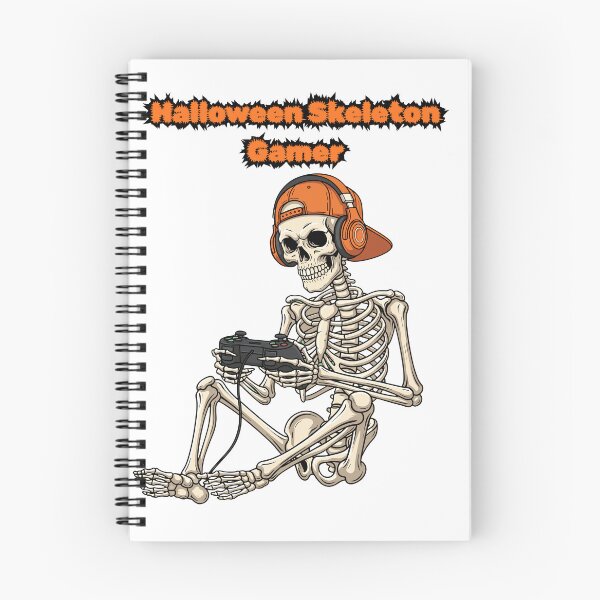 Item preview, Halloween Skeleton Gamer Video Gaming Funny Cool Spooky T-Shirt designed and sold by Omarmadani.
