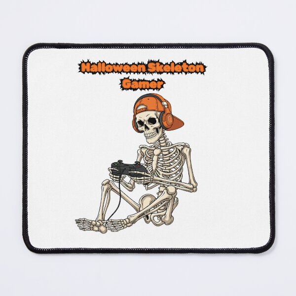 Item preview, Halloween Skeleton Gamer Video Gaming Funny Cool Spooky T-Shirt designed and sold by Omarmadani.