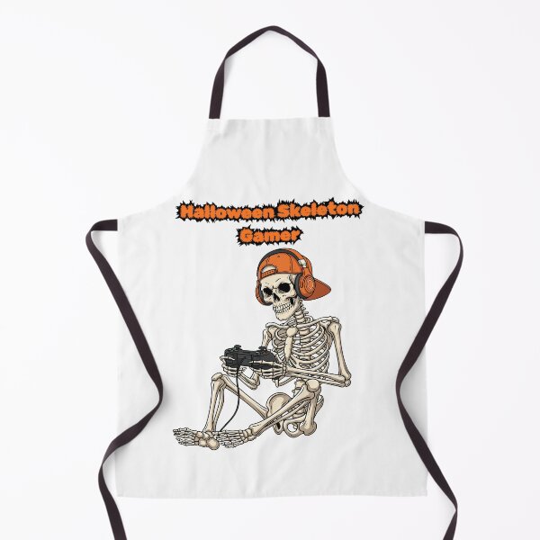 Item preview, Halloween Skeleton Gamer Video Gaming Funny Cool Spooky T-Shirt designed and sold by Omarmadani.