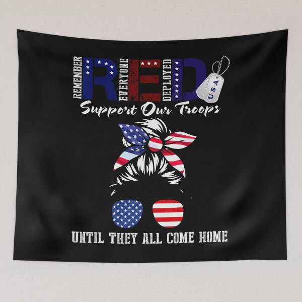 Item preview, On Friday We Wear Red Military Support Troops Red US Flag 		 designed and sold by nyqaakasios84.