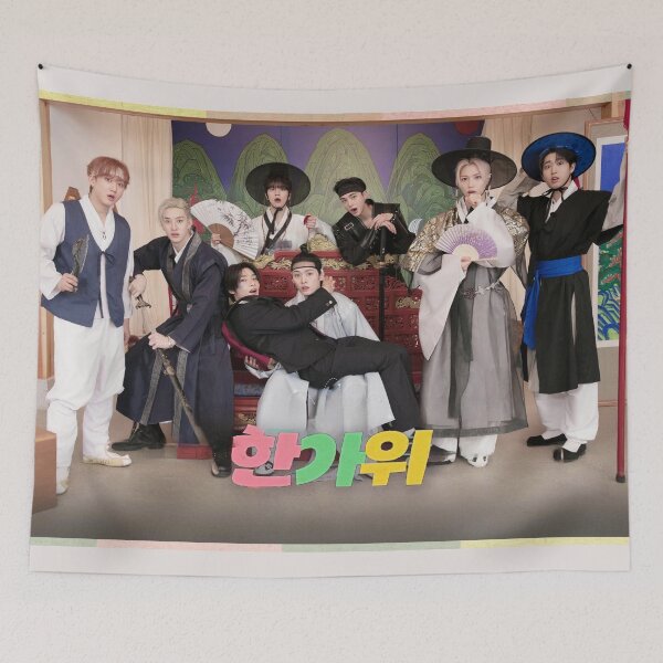 Item preview, Stray Kids fam chuseok world tour t-shirt 5 Star comeback poster kpop boy group bang chan lee know changbin hyunjin han felix seungmin jeongin designed and sold by Kpop-Noona.