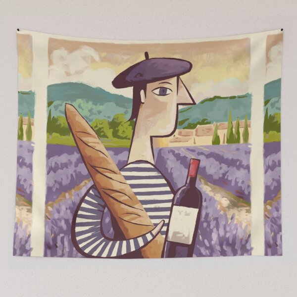 Item preview, Provence France Travel Poster | French Cartoon  designed and sold by LeQuirks.