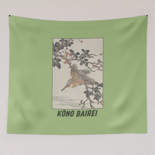 Item preview, Kingfisher: Japanese Ukiyo-e Print, Kono Bairei designed and sold by Tridentulus.