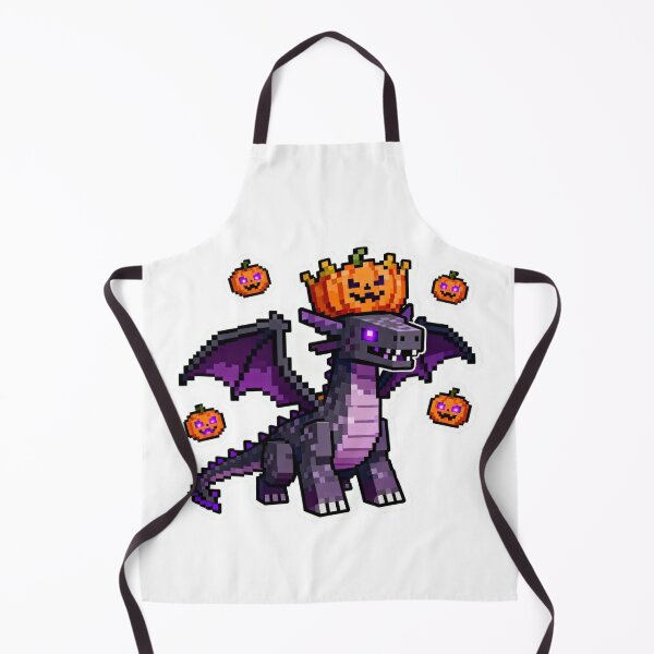 Item preview, Pixel Ender Dragon Pumpkin Sticker: Cute Minecraft Halloween Art designed and sold by GeekArtUniverse.