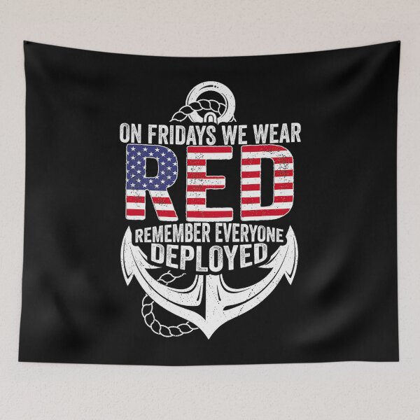 Item preview, On Fridays We Wear Red Friday Navy 	 Distressed 		 designed and sold by nyqaakasios84.