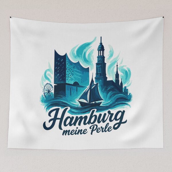 Item preview, Hamburg Pearl City Silhouette Gift designed and sold by Pineapple-Tree.