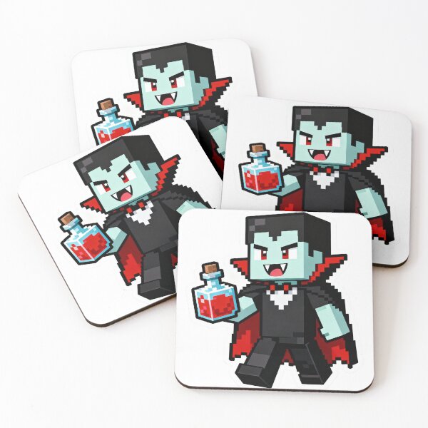 Item preview, Pixel Vampire Steve Sticker: Minecraft Halloween Costume Art designed and sold by GeekArtUniverse.