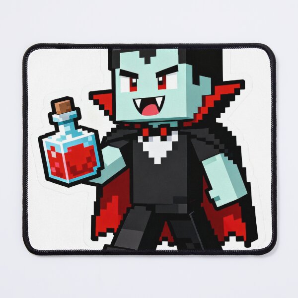 Item preview, Pixel Vampire Steve Sticker: Minecraft Halloween Costume Art designed and sold by GeekArtUniverse.