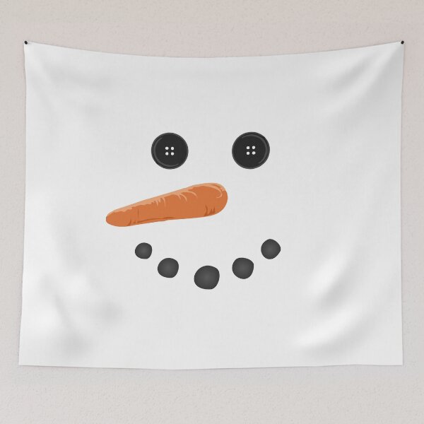Item preview, 1980s Kawaii Happy Holiday carrot nose button eyes Cute Snowman designed and sold by LEILA ART SPACE.