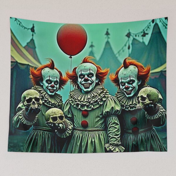 Item preview, Three Creepy Clowns Skull Fear Design designed and sold by Health And Fitness Posts e-Store.